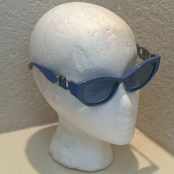Karl Lagerfeld Paris Blue Injected Sunglasses Silver Accent KL6086S Bold Funky main image 12